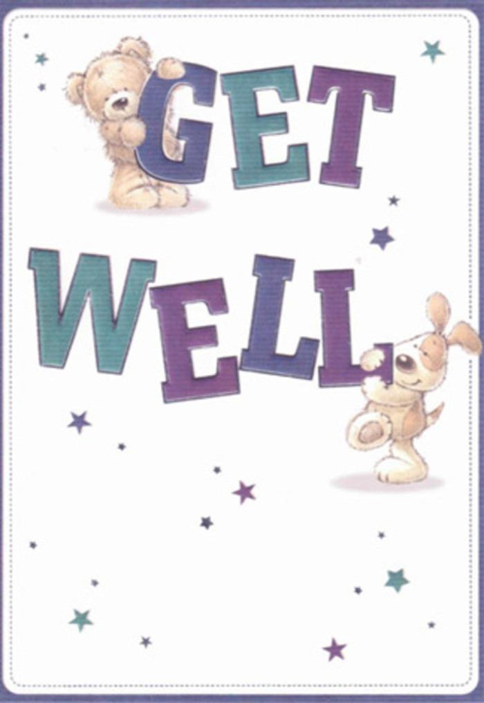 This illustrated get well card captures the spirit of gentle encouragement often extended among neighbours in the Keston area. Playful stars twinkle and weave around a sweet bear and puppy, as if scattering kindness along the tranquil lanes of Keston village. Both friends are depicted with tactile detail-the bear's snug, plush fur and the puppy's velvety, floppy ears almost beckon a comforting touch. 'Get Well' takes centre stage in deep violet and teal, forming confident, rounded typography that anchors the design in assurance. The crisp, creamy backdrop brings to mind the soft glow of afternoon sun on the greens near Keston Common, setting a mood of calm restoration. Every illustrative detail is handled with care, echoing the artistry and skill found in Keston Florist arrangements. The card's mood is buoyant and hopeful, perfectly paired with a bouquet meant to brighten spirits-whether delivered to a neighbour on Fox Lane or a loved one resting at home. It is a tactile, heartfelt reminder that a bit of joy can go a long way in healing, especially within Keston's close-knit community.